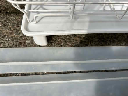 Photo of free White-painted metal dish rack etc (Valencia Avenue, Sunnyvale) #2