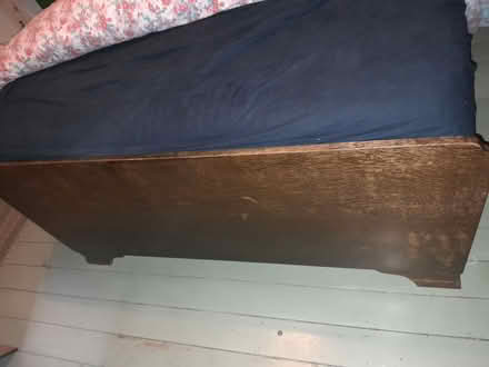 Photo of free Vintage oak double bed headboard, tailboard and side irons (Hillsborough S6) #3