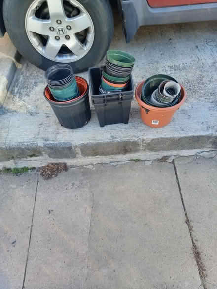 Photo of free Assorted plastic plant pots (Mt Rainier MD) #1