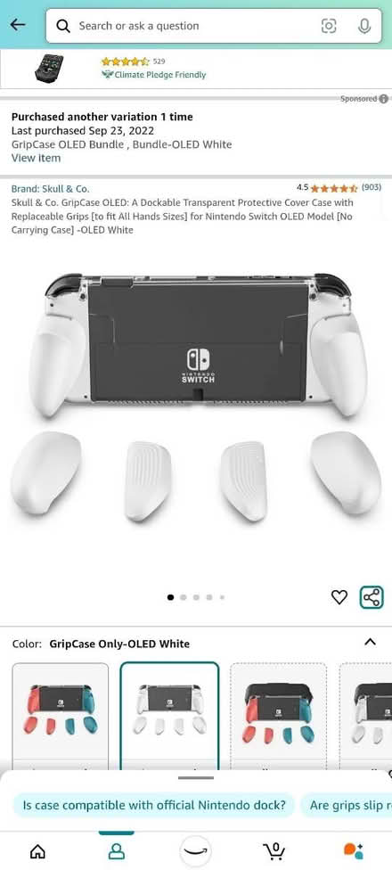 Photo of free OLED nintendo switch grip case (Bowie) #2