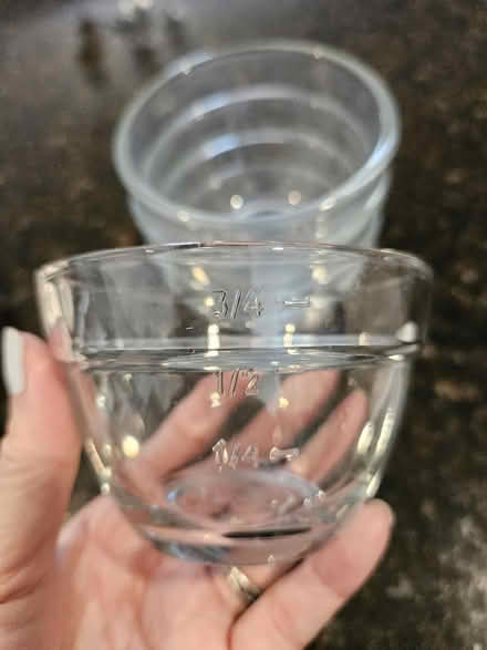 Photo of free 5 Pampered Chef glass bowls (Bedford, Ma. Lexington line.) #1