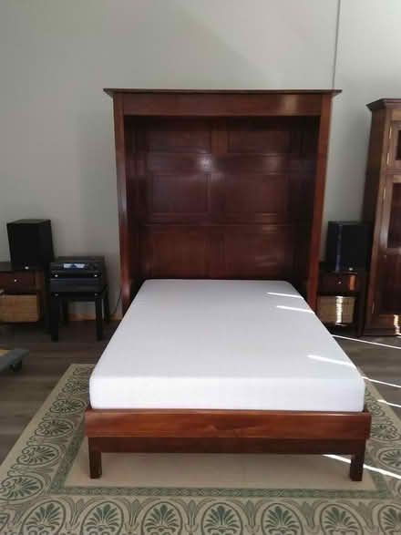 Photo of free Dark wood murphy bed full size (Uptown) #3