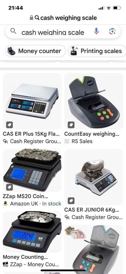 Photo of Cash counting machine or cash weighing scales (Abbotswood GL3) #1