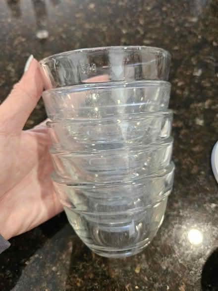 Photo of free 5 Pampered Chef glass bowls (Bedford, Ma. Lexington line.) #2