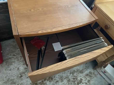 Photo of free Wood file cabinet (Fuquay Varina) #2