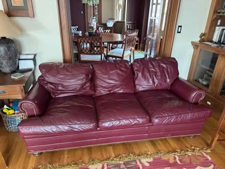 Photo of free Leather baker couch (Hinsdale) #1