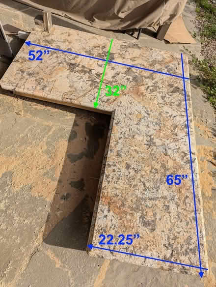 Photo of free salvaged 3/4" granite L countertop (Los Altos) #1