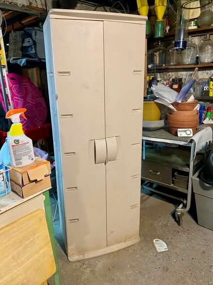 Photo of free Rubbermaid storage cabinet (West Medord) #1