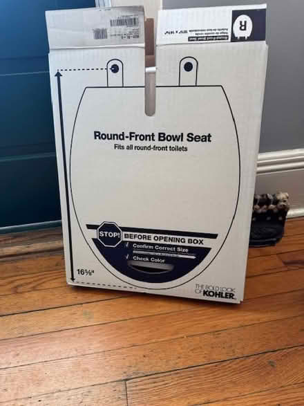 Photo of free white standard Kohler toilet seat (Irvington, NY) #1