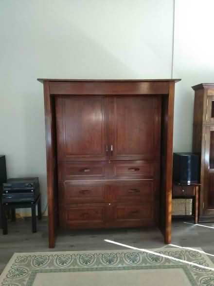 Photo of free Dark wood murphy bed full size (Uptown) #2