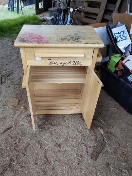 Photo of free rolling kitchen island (grass valley) #1