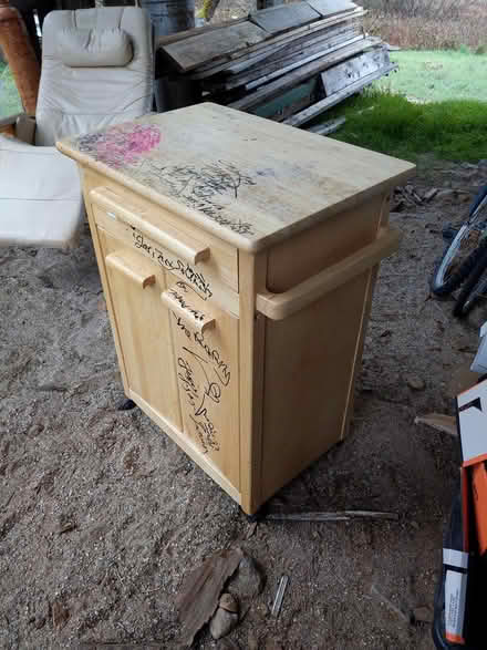 Photo of free rolling kitchen island (grass valley) #2