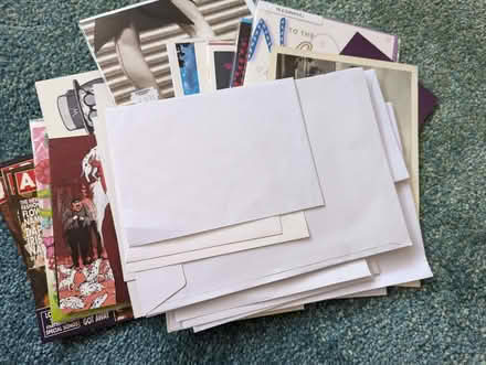 Photo of free Box of random occasion cards & envelopesetc. (Brunswick BN3) #1