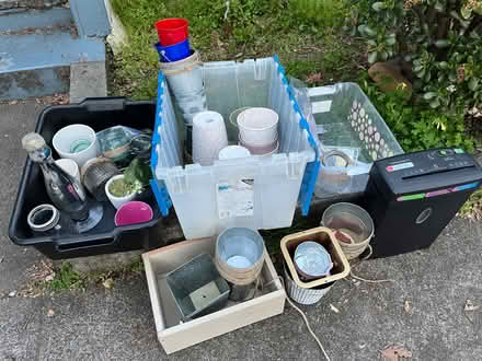 Photo of free Tons of Ceramic Metal Orchids Pots (334 C Street, San Rafael) #1