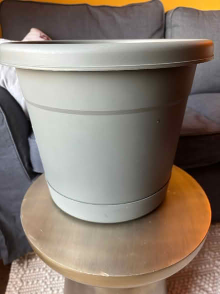 Photo of free Gray plastic planter (Rego Park) #1