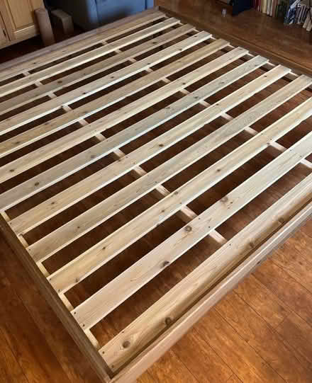 Photo of free Wooden King Size Bed Frame (Duvall) #4