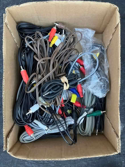 Photo of free Box of audio/video cables (Southwest Palatine) #1