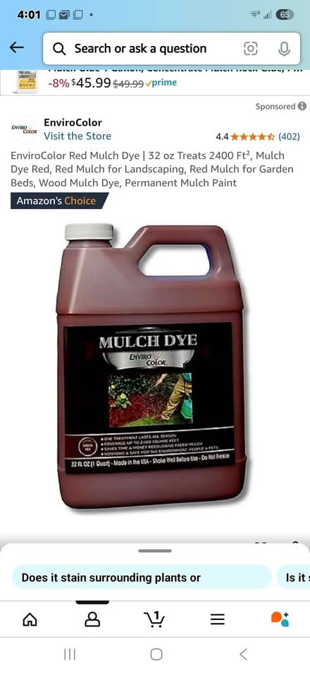 Photo of free Mulch dye red. New 1 qt (I 20& I 285 Decatur) #1