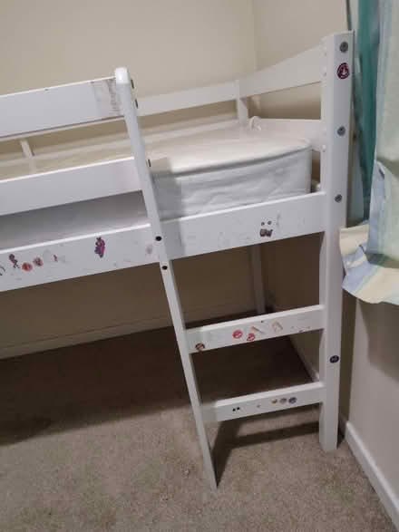 Photo of free White toddler loft bed (Goldington green) #4