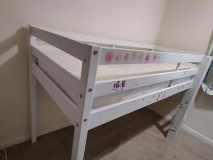 Photo of free White toddler loft bed (Goldington green) #3