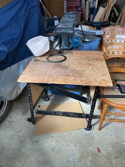 Photo of free radial arm saw with bench (NW Side) #1