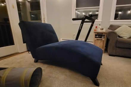 Photo of free Navy chaise lounge chair (Stratton school) #2