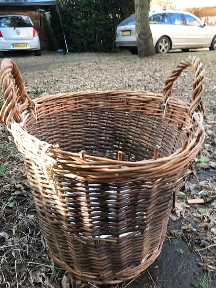 Photo of free very tatty functional log basket (Stow LN1) #3