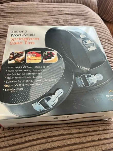 Photo of free Set of 3 round cake tins (Worcester Park) #1