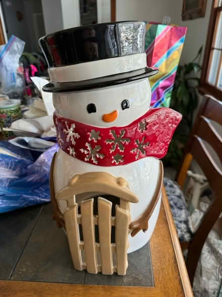 Photo of free Ceramic Snowman Candle Holder (Vienna) #1