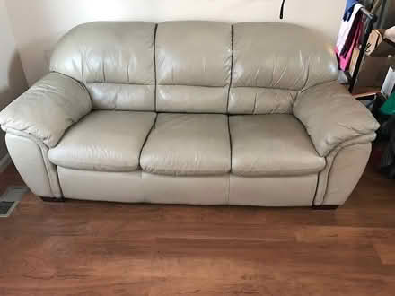 Photo of free Leather couch (Lockport) #1