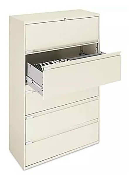 Photo of free HON 5-drawer lateral file cabinet (Presidio) #2