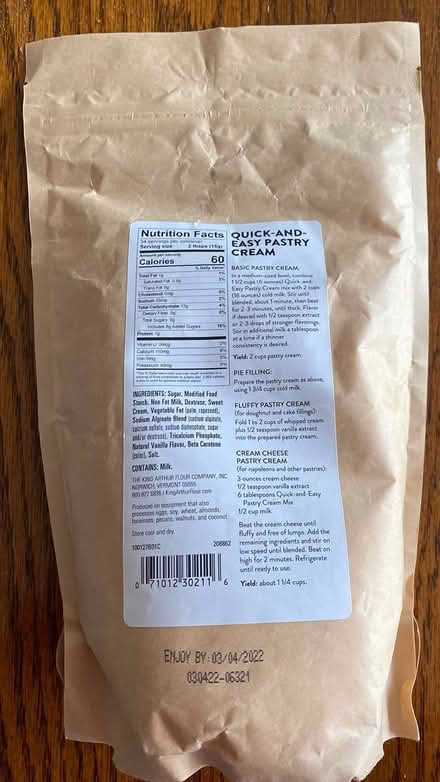 Photo of free Pastry Cream Mix 18oz (Cupertino - DeAnza and 280) #2