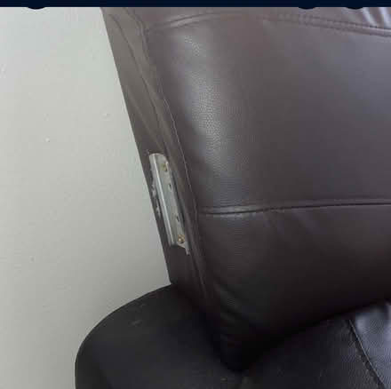 Photo of free Black leather Couch (Downtown LA) #2