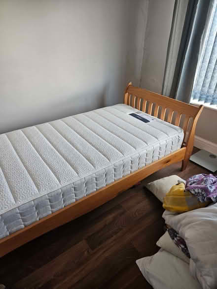 Photo of free 3ft pine bed with mattress,vgc. (Bramley LS13) #1