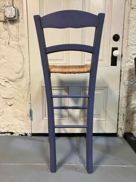 Photo of free Two (mismatch) blue bar stools (Presidio) #4