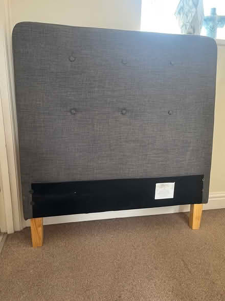 Photo of free Grey padded 3ft headboard (BA2) #1
