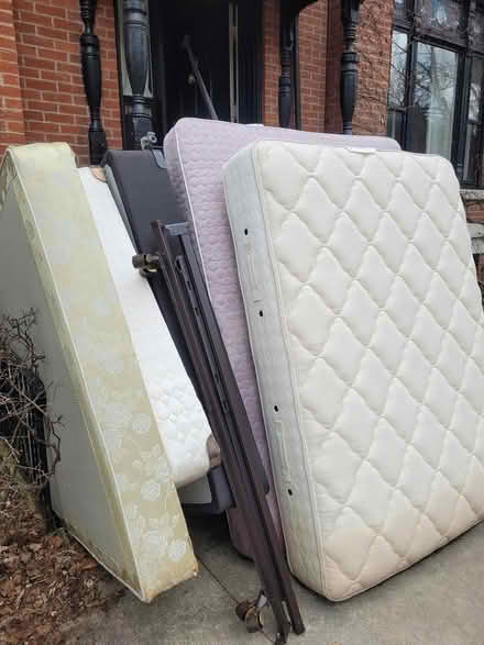 Photo of free Mattresses, frames and boxes (503 w. Grant Place) #1