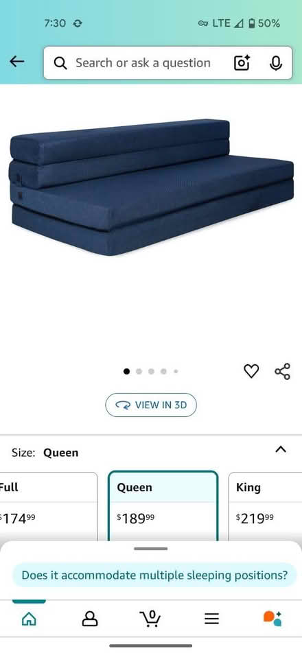 Photo of free Folding bed mat queen (Abington) #2