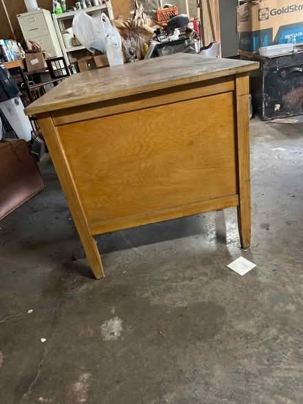 Photo of free Old hardwood desk (Industrial drive Sebastopol) #2