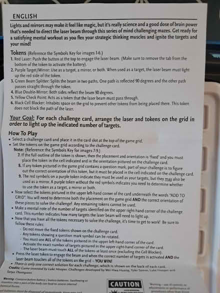 Photo of free Lazer maze game/puzzle (Kennington OX1) #4
