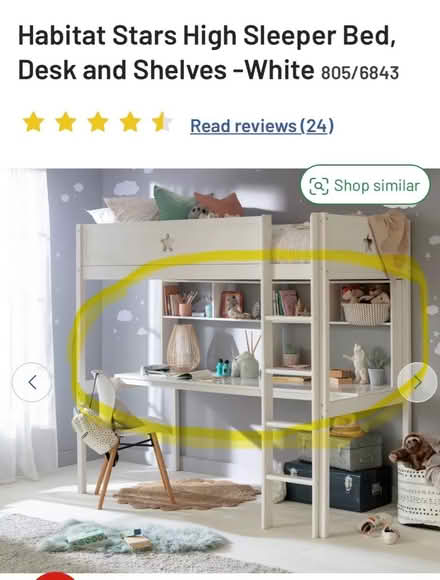Photo of free Desk & shelves for HighSleeper Bed (Sevenoaks) #1