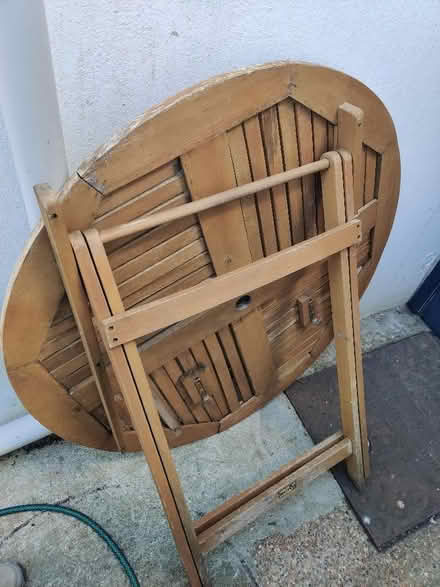 Photo of free Old folding garden table (Hove BN3) #1