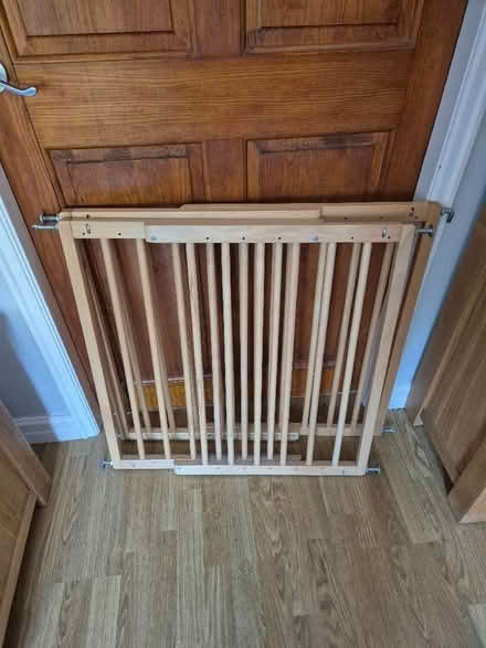 Photo of free Baby Dan Wooden Adjustable Stairgate with fittings (Greaves LA1) #1