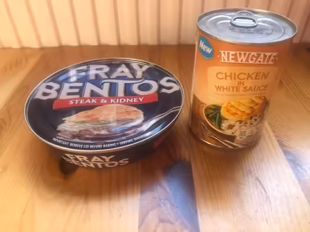 Photo of free Fray Bentos steak pie and chicken in white sauce (Latchford WA4) #1