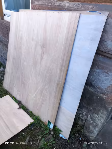 Photo of free Sheet of 4mm ply halved (Bellahouston G51) #1