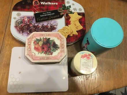 Photo of free Various pretty storage tins (Chiswick W4) #1