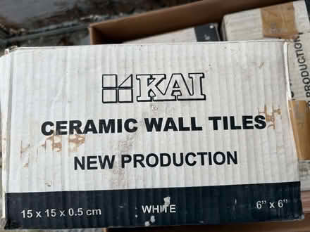 Photo of free 3 x Boxes White Tiles (Aymestrey HR6) #1