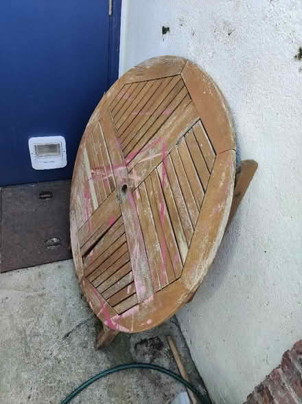 Photo of free Old folding garden table (Hove BN3) #2