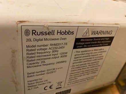 Photo of free Russel Hobbs Microwave (Easthampstead RG12) #3