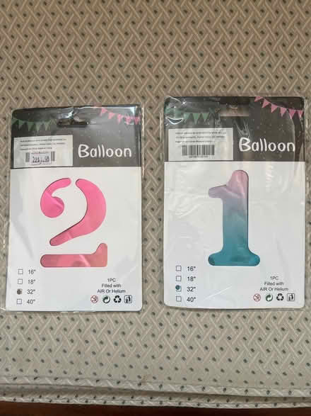 Photo of free “1” & “2” balloons (S Section) #1